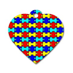 Game Puzzle Dog Tag Heart (one Side) by Mariart