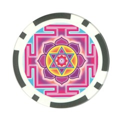 Kali Yantra Inverted Rainbow Poker Chip Card Guard by Mariart