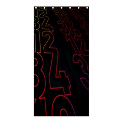 Neon Number Shower Curtain 36  X 72  (stall)  by Mariart