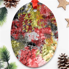 Garden Abstract Oval Ornament (two Sides) by digitaldivadesigns