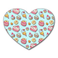 Sweet Pattern Heart Mousepads by Valentinaart