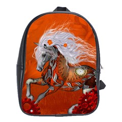 Steampunk, Wonderful Wild Steampunk Horse School Bag (xl) by FantasyWorld7