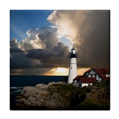 Lighthouse Beacon Light House Tile Coasters by Nexatart