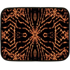 Golden Fire Pattern Polygon Space Fleece Blanket (mini) by Mariart