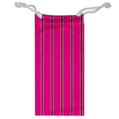 Pink Line Vertical Purple Yellow Fushia Jewelry Bag by Mariart