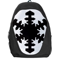 Snowflakes Black Backpack Bag by Mariart