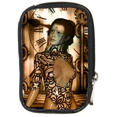 Steampunk, Steampunk Women With Clocks And Gears Compact Camera Cases by FantasyWorld7