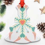 Snowflakes Heart Love Valentine Angle Pink Blue Sexy Ornament (Christmas Tree)  Front