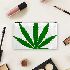 Marijuana Weed Drugs Neon Cannabis Green Leaf Sign Cosmetic Bag (small)  by Mariart