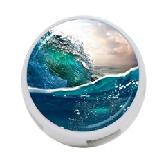 Sea Wave Waves Beach Water Blue Sky 4-port Usb Hub (one Side) by Mariart