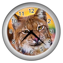 Tiger Beetle Lion Tiger Animals Wall Clocks (silver)  by Mariart