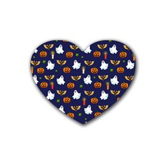 Halloween Pattern Heart Coaster (4 Pack)  by Valentinaart