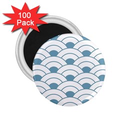 Art Deco Teal White 2 25  Magnets (100 Pack)  by NouveauDesign