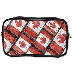 Canadian Flag Motif Pattern Toiletries Bags 2-side by dflcprints