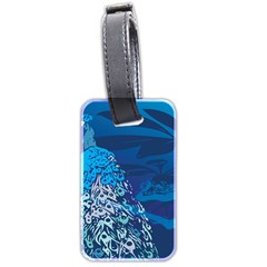 Peacock Bird Blue Animals Luggage Tags (two Sides) by Mariart