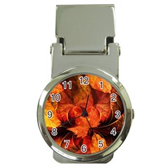 Ablaze With Beautiful Fractal Fall Colors Money Clip Watches by jayaprime