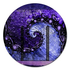 Beautiful Violet Spiral For Nocturne Of Scorpio Magnet 5  (round) by jayaprime