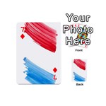 Tricolor banner watercolor painting art Playing Cards 54 (Mini)  Front - Diamond7