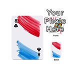 Tricolor banner watercolor painting art Playing Cards 54 (Mini)  Front - Club8