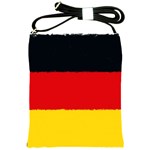 German flag, banner Deutschland, watercolor painting art Shoulder Sling Bags Front