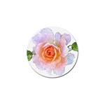 Pink Rose flower, floral oil painting art Golf Ball Marker (4 pack) Front