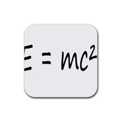 E=mc2 Gravity Formula Physics Rubber Coaster (square)  by picsaspassion