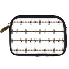 Barbed Wire Brown Digital Camera Cases by Mariart