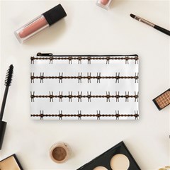 Barbed Wire Brown Cosmetic Bag (small)  by Mariart