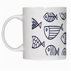 Love Fish Seaworld Swim Blue Sea Water Cartoons White Mugs by Mariart