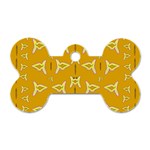 Fishes Talking About Love And   Yellow Stuff Dog Tag Bone (Two Sides) Back