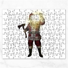 Santa Killer Rectangular Jigsaw Puzzl by Valentinaart