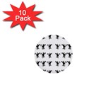 Floral Monkey With Hairstyle 1  Mini Buttons (10 pack)  Front