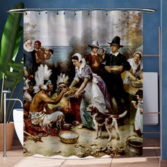 The First Thanksgiving Shower Curtain 60  X 72  (medium)  by Valentinaart