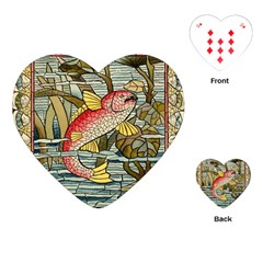 Fish Underwater Cubism Mosaic Playing Cards (heart)  by Celenk