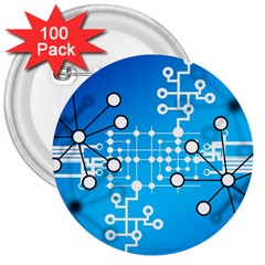 Block Chain Data Records Concept 3  Buttons (100 Pack)  by Celenk