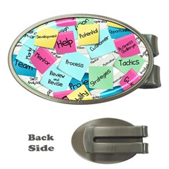 Stickies Post It List Business Money Clips (oval)  by Celenk