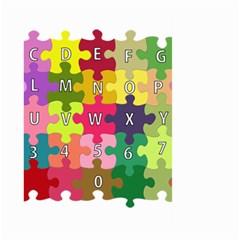 Puzzle Part Letters Abc Education Large Garden Flag (two Sides) by Celenk