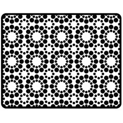 Black White Pattern Seamless Monochrome Fleece Blanket (medium)  by Celenk