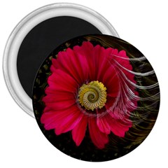 Fantasy Flower Fractal Blossom 3  Magnets by Celenk