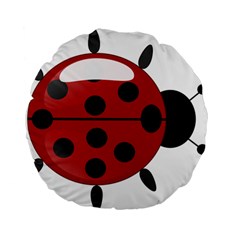 Ladybug Insects Colors Alegre Standard 15  Premium Flano Round Cushions by Celenk