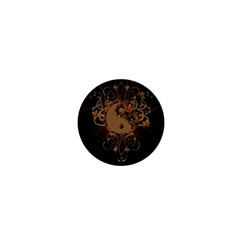 The Sign Ying And Yang With Floral Elements 1  Mini Buttons by FantasyWorld7