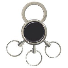 Simulated Black Carbon Fiber Steel 3-ring Key Chains by PodArtist