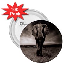 Elephant Black And White Animal 2 25  Buttons (100 Pack)  by Celenk