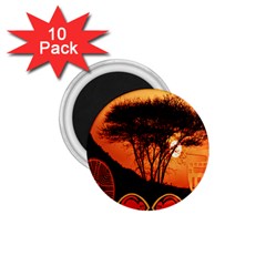 Africa Safari Summer Sun Nature 1 75  Magnets (10 Pack)  by Celenk