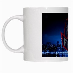 Chicago Fire With Skyline White Coffee Mug by allthingseveryone