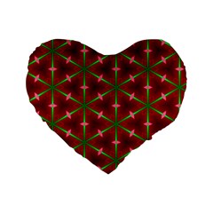 Textured Background Christmas Pattern Standard 16  Premium Heart Shape Cushions by Celenk