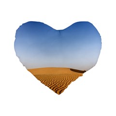 Desert Dunes With Blue Sky Standard 16  Premium Heart Shape Cushions by Ucco