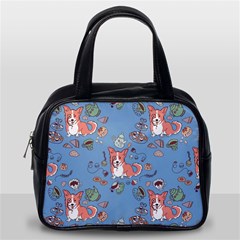 Dog Corgi Pattern Classic Handbags (one Side) by Celenk