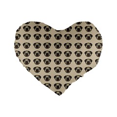 Puppy Dog Pug Pup Graphic Standard 16  Premium Heart Shape Cushions by Celenk