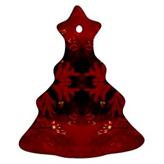 Red Abstract Ornament (christmas Tree)  by Celenk